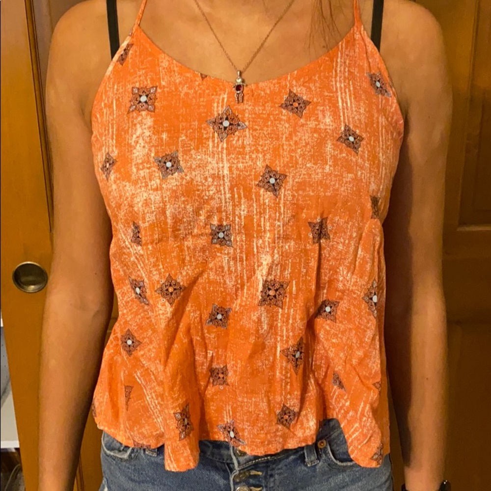 HINGE coral tank top